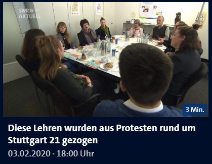 SWR Beitrag mit dem Titel "Diese Lehren wurden aus Protesten rund um Stuttgart 21 gezogen"