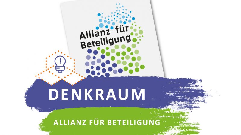 Zu sehen ist das Logo des "Denkraum" der Allianz für Beteiligung