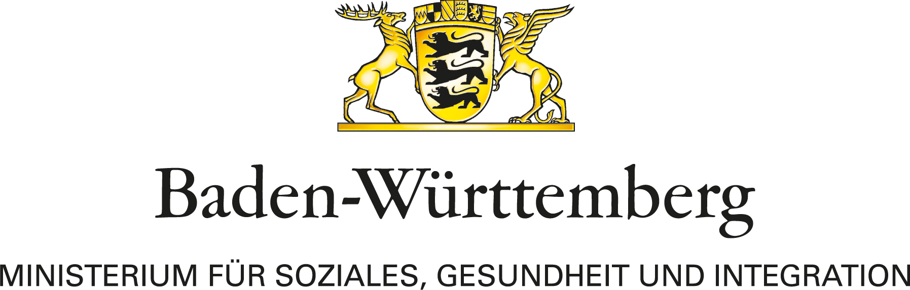 Zu sehen ist das offizielle Logo des Ministeriums für Soziales, Gesundheit und Integration Baden-Württemberg.